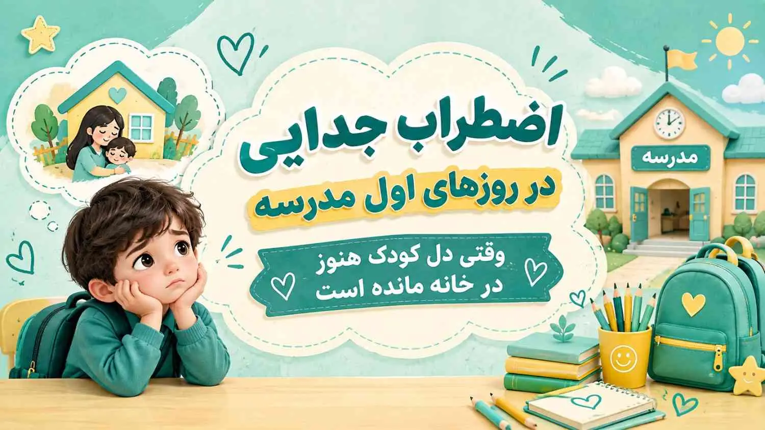 اضطراب جدایی در روزهای اول مدرسه؛ وقتی دلِ کودک هنوز در خانه مانده است..