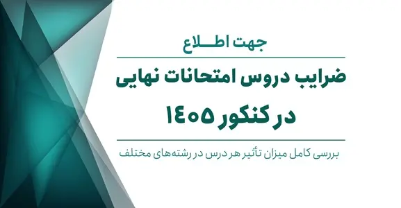  در کنکور 1404 هر درس با چه ضريبي در سوابق تحصيلي محاسبه ميگردد؟
