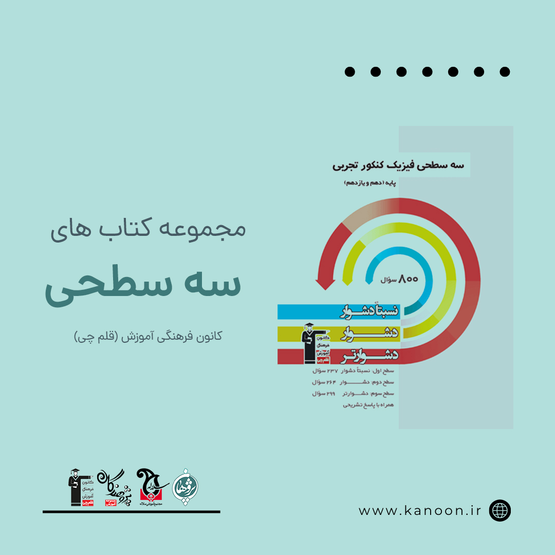 مجموعه کتاب های سه سطحی کانون فرهنگی آموزش قلم چی