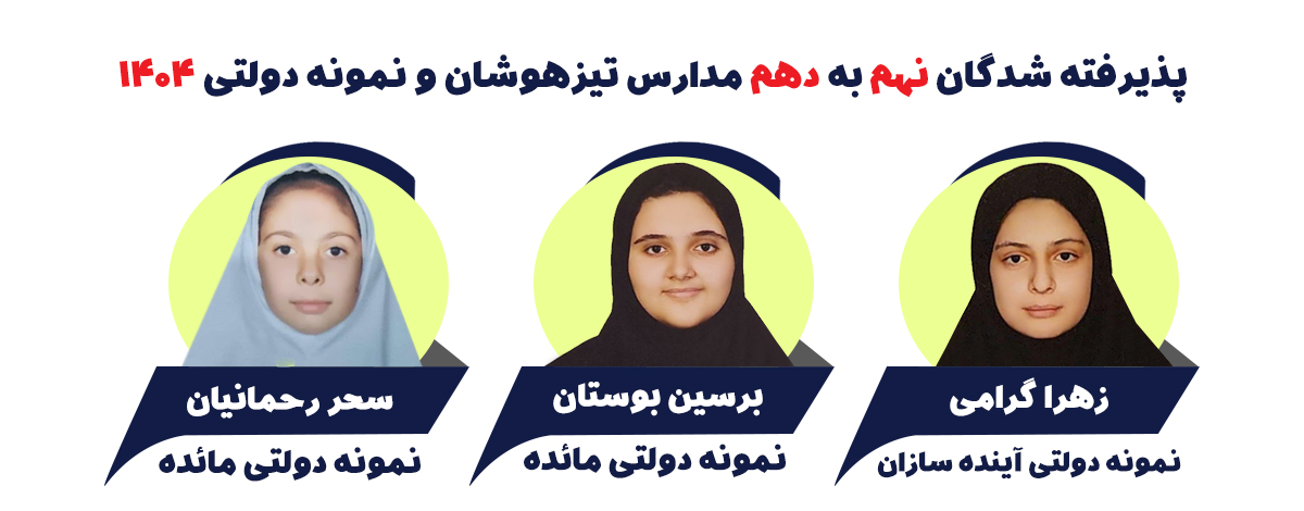 قبولی تیزهوشان نهم به دهم 1404